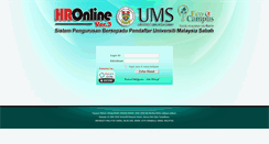 Desktop Screenshot of hronline.ums.edu.my